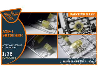 Clear Prop CPA72183 Masque de peinture A2D-1 Skyshark sur papier kabuki jaune pour kits CP 1/72