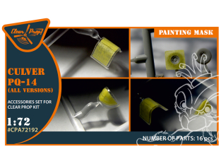 Clear Prop CPA72192 Masque de peinture Culver PQ-14 sur papier kabuki jaune pour kits CP 1/72