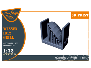 Clear Prop kit d'amelioration Hélico CPA72214 Grille d'entrée d'air du Wessex HC.2 pour kits Airfix 1/72