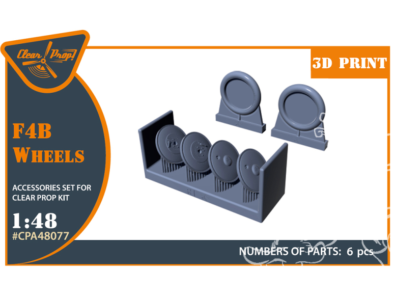 Clear Prop kit amélioration CPA48077 Set de roues pour F4B-4 Kit CP 1/48