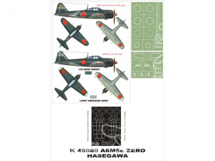 Montex Super Mask K48080 A6M5c Zero Hasegawa 1/48