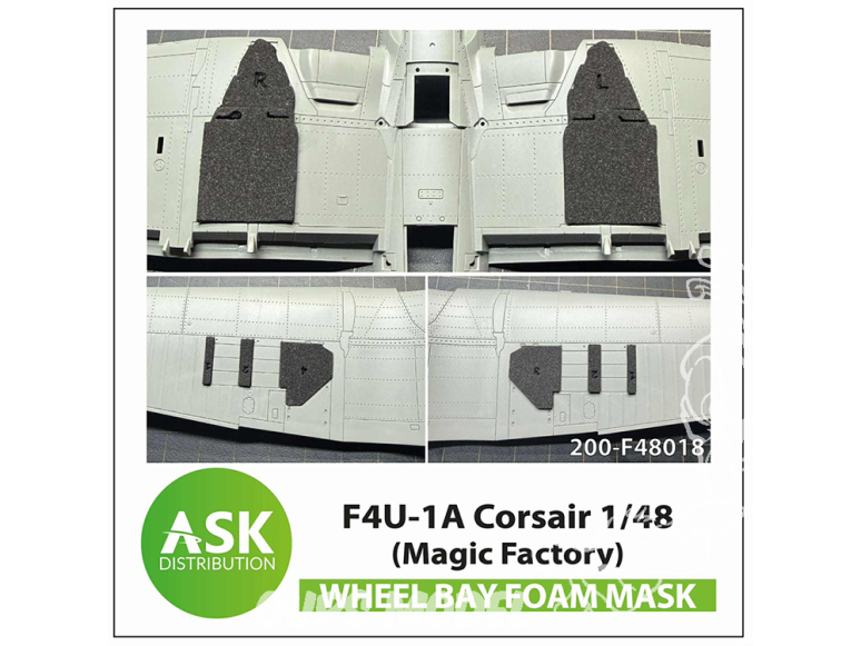 ASK Art Scale Kit accessoire F48018 F4U-1A Corsair Masque en mousse Magic Factory 1/48