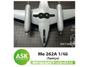 ASK Art Scale Kit accessoire F48012 Messerschmitt Me 262A Masque en mousse Tamiya 1/48