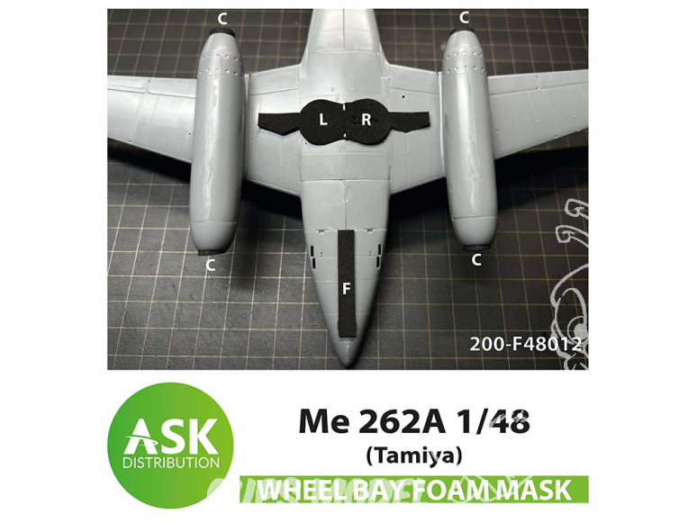 ASK Art Scale Kit accessoire F48012 Messerschmitt Me 262A Masque en mousse Tamiya 1/48