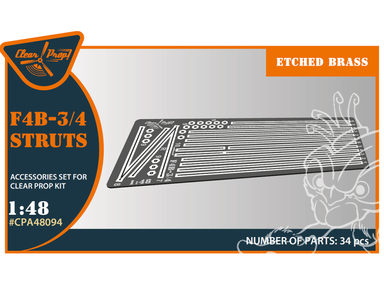 Clear Prop kit amélioration CPA48094 Pièces PE pour entretoises pour F4B-3/4 Kit CP 1/48