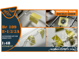Clear Prop CPA48107 Caches peinture double face Bf109 E-1/3/3A Kit Wingsy 1/48