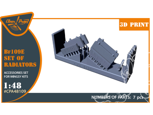 Clear Prop kit d'amélioration CPA48109 Set de radiateur Bf109E Kit Wingsy 1/48