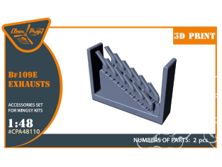Clear Prop kit d'amélioration CPA48110 Echappements d'un Bf109E Kit Wingsy 1/48