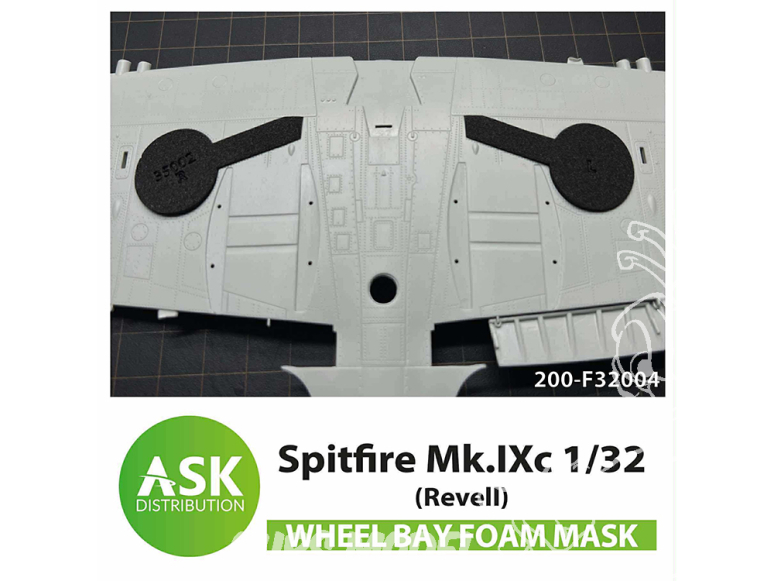 ASK Art Scale Kit accessoire F32004 Spitfire Mk.IXc Masque en mousse Revell 1/32