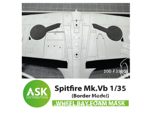 ASK Art Scale Kit accessoire F35001 Spitfire Mk.Vb Masque en mousse Border Model 1/35