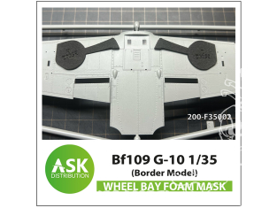 ASK Art Scale Kit accessoire F35002 Messerschmitt Bf109 G-10 Masque en mousse Border Model 1/35