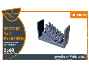 Clear Prop kit d'amélioration CPA48126 Echappement d'un Spitfire Tr.9 Kit Airfix 1/48