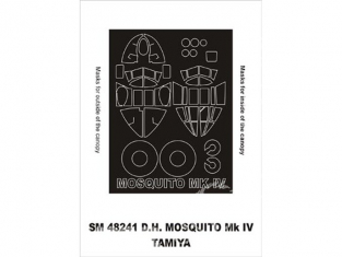 Montex Mini Mask SM48241 D.H. Mosquito MkIV Tamiya 1/48