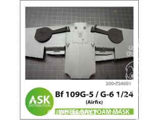 ASK Art Scale Kit accessoire F24001 Messerschmitt Bf 109G-5 / G-6 Masque en mousse Airfix 1/24