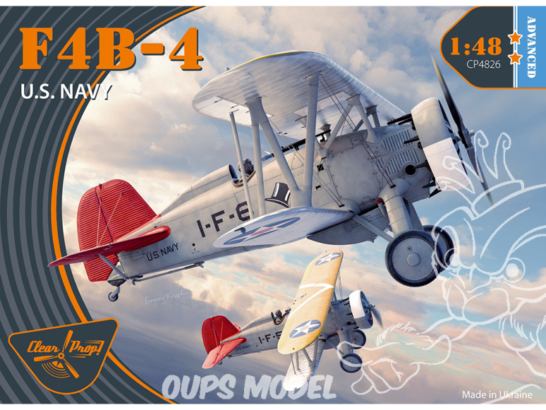 Clear Prop maquette avion CP4826 Boeing F4B-4 U.S NAVY ADVANCED KIT 1/48