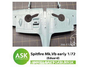 ASK Art Scale Kit accessoire F72005 Spitfire Mk.Vb early Masque en mousse Eduard 1/72