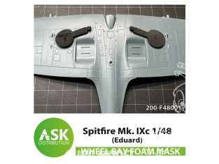 ASK Art Scale Kit accessoire F48001 Spitfire Mk.IXc Masque en mousse Eduard 1/48