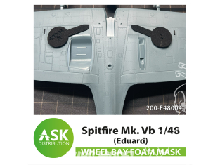 ASK Art Scale Kit accessoire F48004 Spitfire Mk.I/II Masque en mousse Eduard 1/48