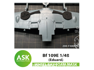 ASK Art Scale Kit accessoire F48009 Messerschmitt Bf 109E Masque en mousse Eduard 1/48