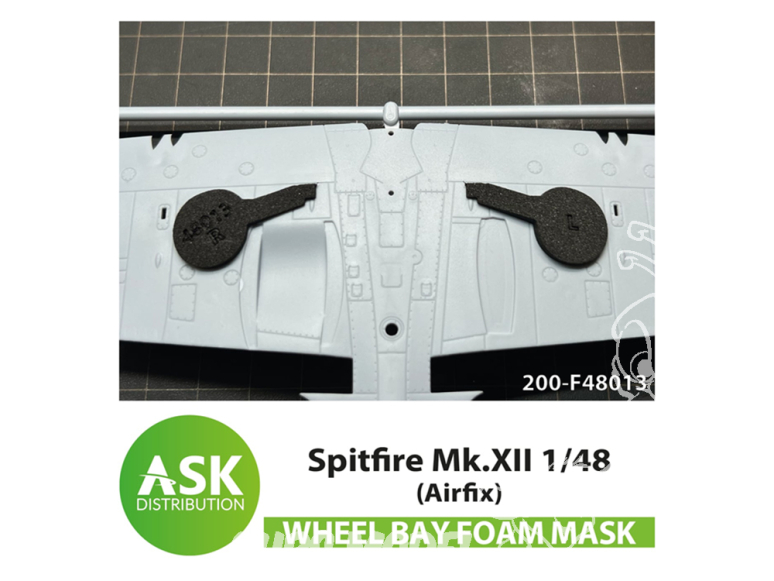 ASK Art Scale Kit accessoire F48013 Spitfire Mk.XII Masque en mousse Airfix 1/48