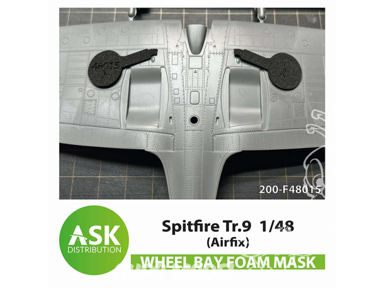 ASK Art Scale Kit accessoire F48015 Spitfire Tr.9 Masque en mousse Airfix 1/48