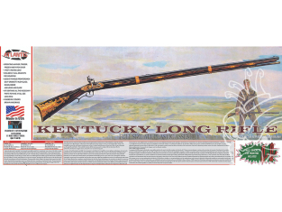 Atlantis maquette P195 Fusil long Frontiersman Kentucky à chargement par la bouche américain 1,35 m de long 1/1