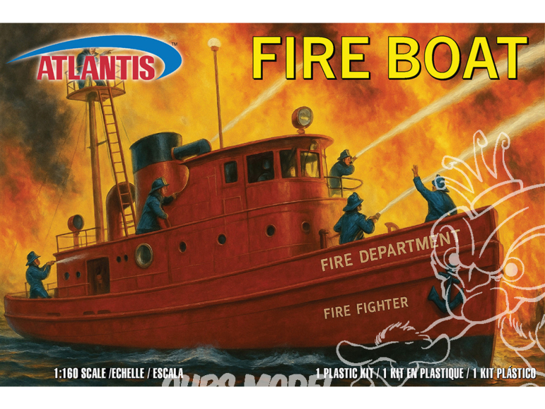 Atlantis maquette bateau L72121 Bateau-pompe Service d'incendie du port 1/160