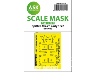 ASK Art Scale Kit Mask M72102 Spitfire Mk.Vb early Eduard 1/72