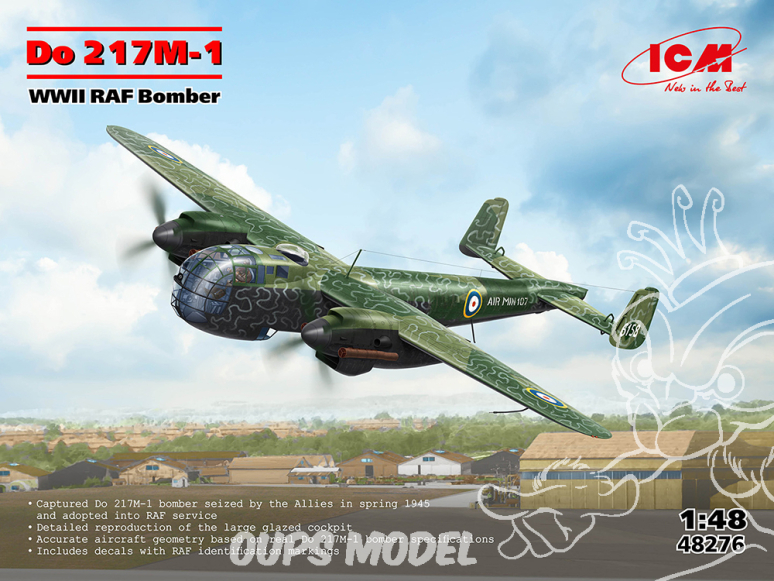 Icm maquette avion 48276 Do 217M-1 Bombardier de la RAF de la Seconde Guerre mondiale 1/48