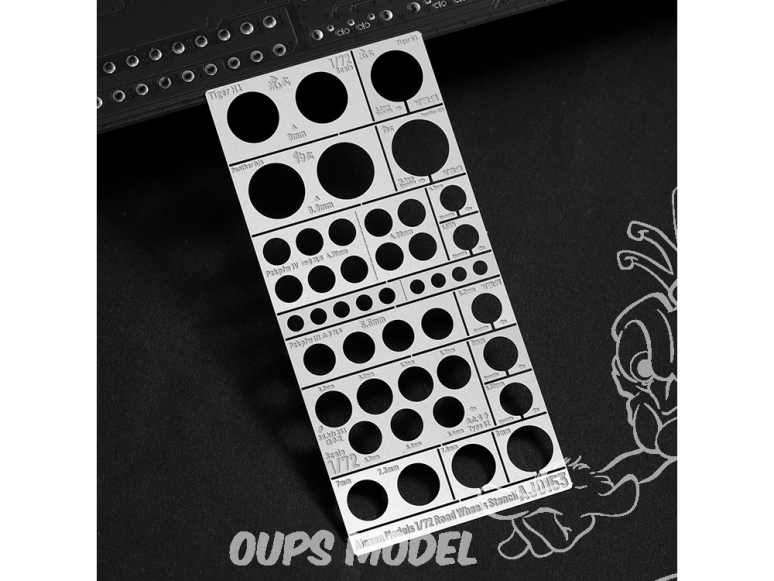 Alexen Models AJ0153 Pochoir roues char Allemand WWII Tigre Panther 82 ect.. 1/72