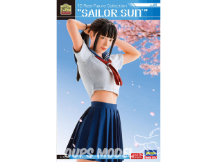 Hasegawa maquette figurine 52446 Collection 12 n° 44 Fille en uniforme marin 1/12