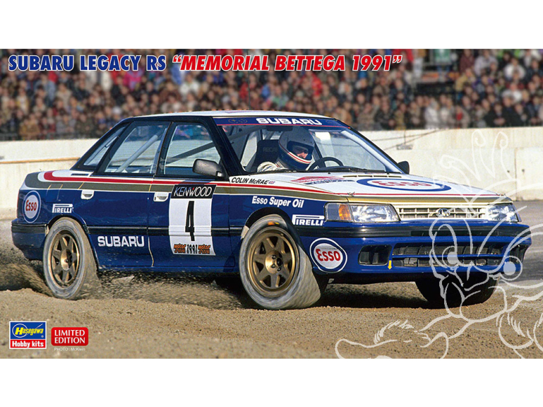 Hasegawa maquette voiture 20786 Subaru Legacy RS Memorial Bettega 1991 1/24