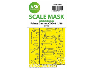 ASK Art Scale Kit Mask M48316 Fairey Gannet COD.4 Airfix Recto Verso 1/48