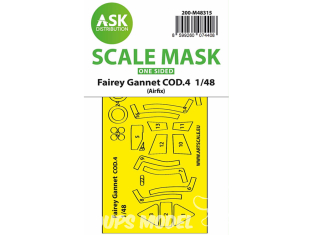 ASK Art Scale Kit Mask M48315 Fairey Gannet COD.4 Airfix Recto 1/48