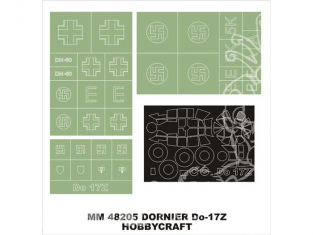 Montex Maxi Mask MM48205 Dornier Do-17Z Hobbycraft 1/48