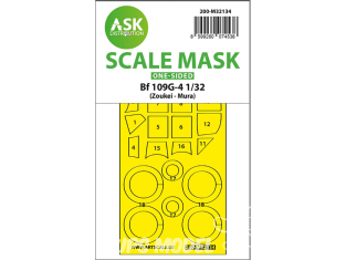 ASK Art Scale Kit Mask M32134 Messerschmitt Bf 109G-4 Zoukei-Mura Recto 1/32