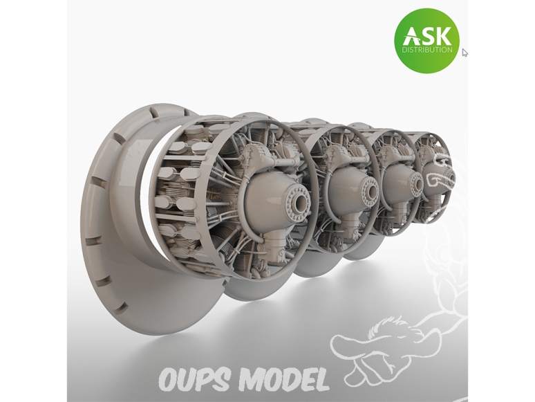 ASK Art Scale Kit accessoire A48070 Moteurs Wright R-3350-57 pour B-29 Monogram / Revell 1/48