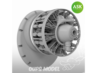 ASK Art Scale Kit accessoire A48068 Moteur Wright R-3350-57 pour B-29 Monogram / Revell 1/48
