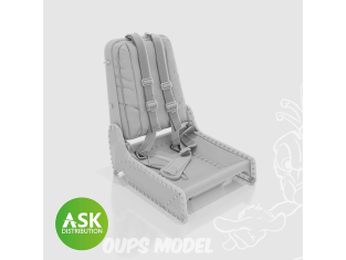 ASK Art Scale Kit accessoire A48066 Siège Messerschmitt Me 262A avec Harnais Tamiya 1/48