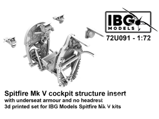 IBG maquette avion 72U091 Insert structure cockpit Spitfire Mk V avec blindage sous le siège et sans appuie-tête kit IBG 1/72 IBG maquette avion 72U091 Insert structure cockpit Spitfire Mk V avec blindage sous le siège et sans appuie-tête kit IBG 1/72