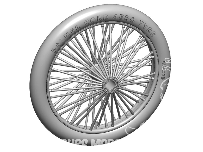 ASK Art Scale Kit accessoire A32019 Roues à rayon Palmer 700x85 Britannique WWI Sopwith Camel - Pup - Snipe 1 paire 1/32