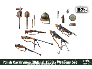 IBG maquette militaire 35051 Cavaliers polonais Uhlans 1939 Ensemble d'armes 1/35