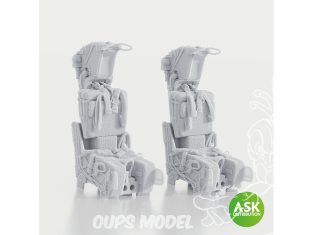 ASK Art Scale Kit accessoire A32033 Sièges éjectables GRU-7A x2 F-14-A/B Late Trumpeter x2 1/32