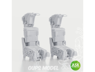 ASK Art Scale Kit accessoire A32034 Sièges éjectables GRU-7A sans harnais x2 F-14-A/B Late Trumpeter x2 1/32