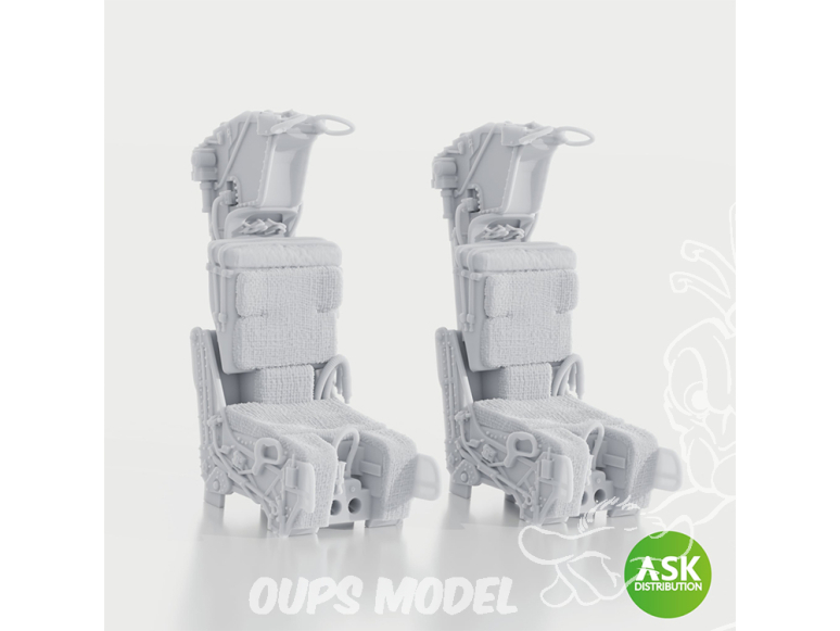 ASK Art Scale Kit accessoire A32034 Sièges éjectables GRU-7A sans harnais x2 F-14-A/B Late Trumpeter x2 1/32