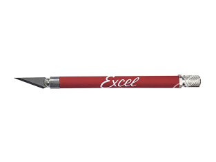 Excel outillage maquette 16018 k18 Cutter corps anti dérapant n°1 Rouge