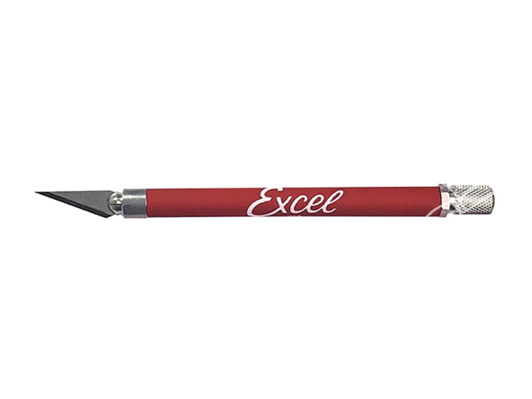 Excel outillage maquette 16018 k18 Cutter corps anti dérapant n°1 Rouge
