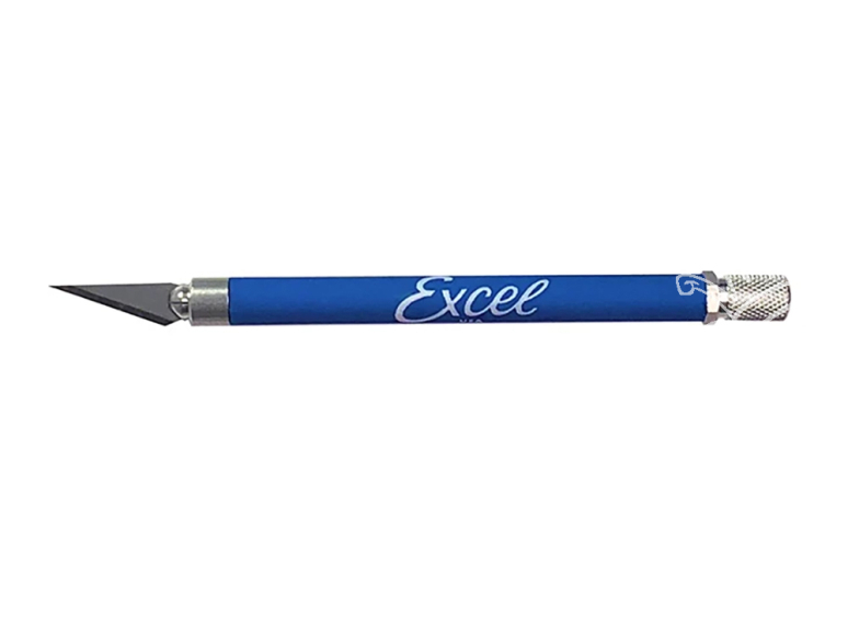 Excel outillage maquette 16018 k18 Cutter corps anti dérapant n°1 Bleu