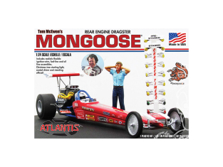 Atlantis maquette voiture M7529 Tom Mongoose McEwen's Dragster 1/24