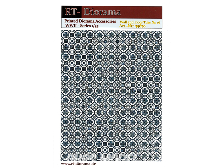 RT-Diorama 35870 Carrelage mural et de sol n° 16 1/35